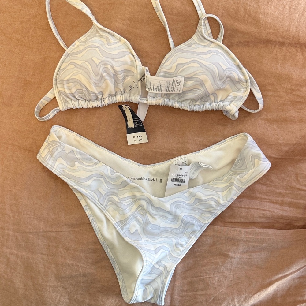 Abercrombie & Fitch blue wave bikini top and bottom